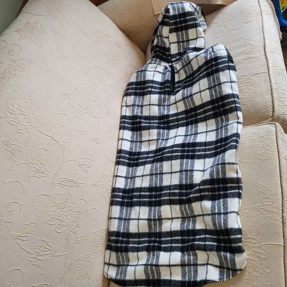 Huggle Hounds Plaid Fleece Hooded Dog Sweater XL